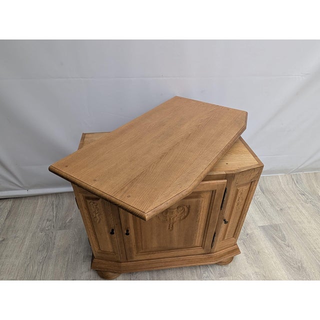TV Cabinet with Movable Top in Oak Wood For Sale - Image 13 of 18