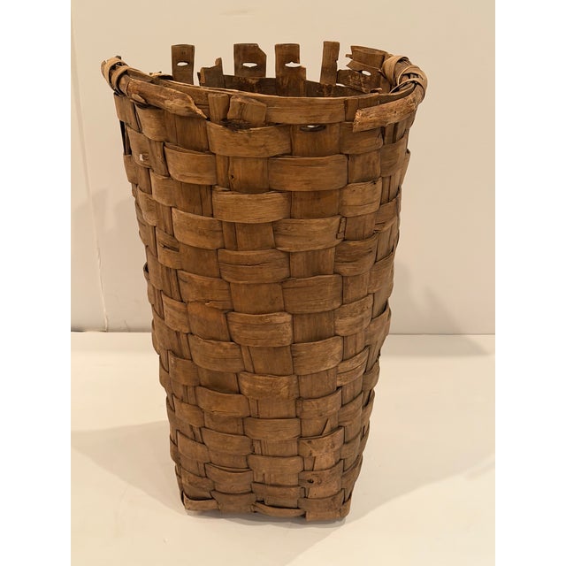 Brown Monumental Woven Antique Basket For Sale - Image 8 of 15