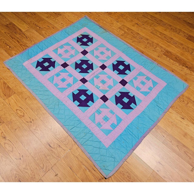 Mid 20th Century American Amish Quilt For Sale - Image 10 of 12