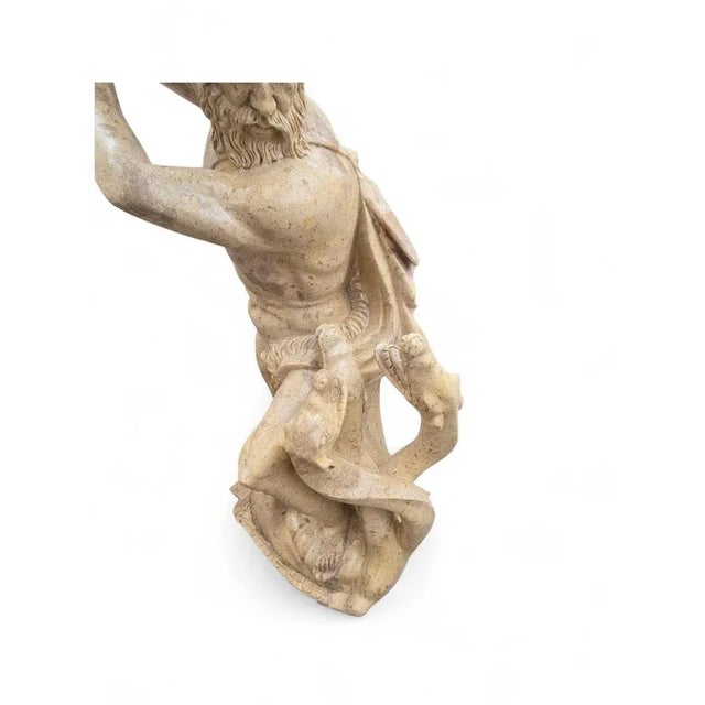 1920s Marble Sculpture of Hercules Fighting the Serpents, Italy, Early 20th Century For Sale - Image 5 of 12