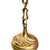 Vintage French Louis XV Revival Gilt Bronze and Frosted Glass Pendant Light, 1950s For Sale - Image 6 of 7