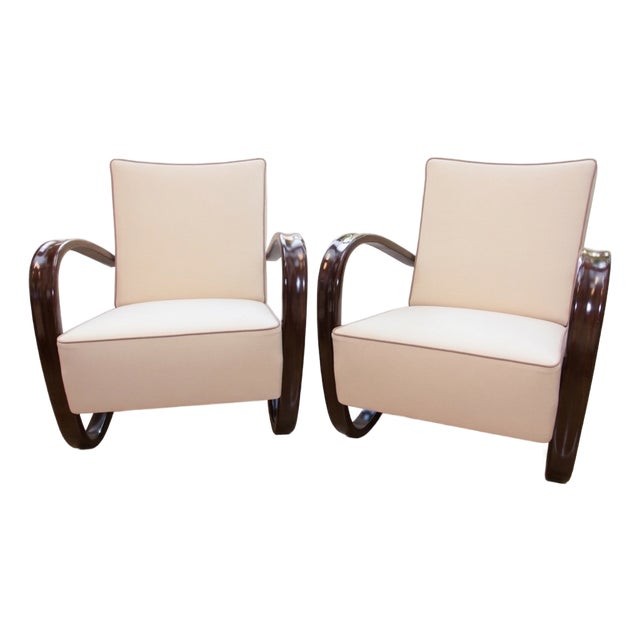 H-269 Lounge Armchairs by Jindrich Halabala for UP Zavody, 1930s, Set of 2 For Sale