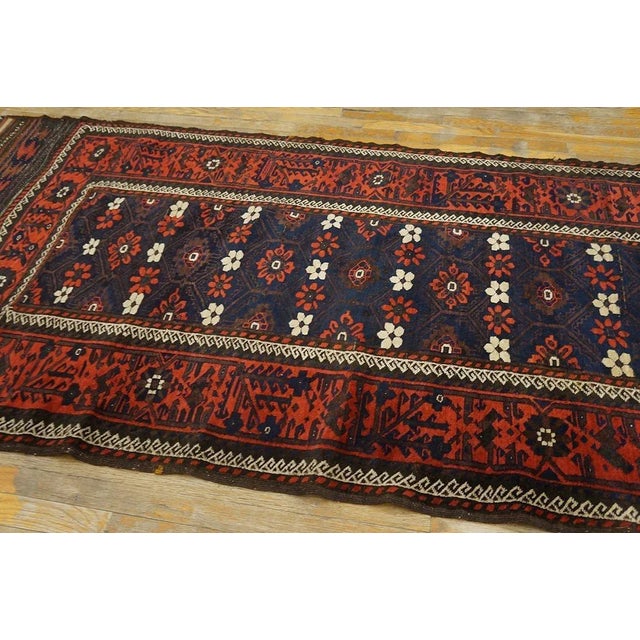 19th Century N.E. Persian Khorassan Baluch Carpet ( 4' x 8'9" - 122 x 267 ) For Sale - Image 4 of 7