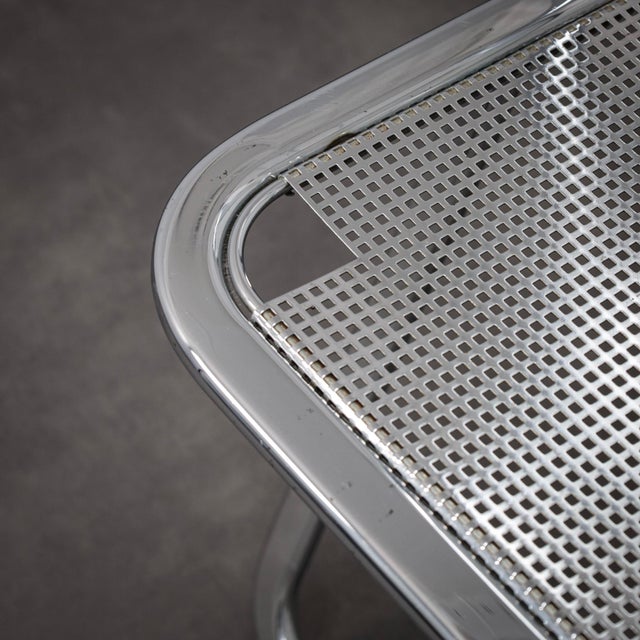 Silver Tamara Perforated Metal Folding Chair from Arrben, 1980s For Sale - Image 8 of 10