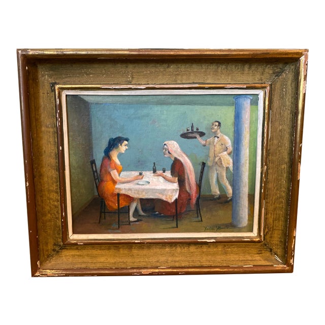 Xavier Barile “After Lunch Gossip Fortune Teller” Oil Painting Framed For Sale