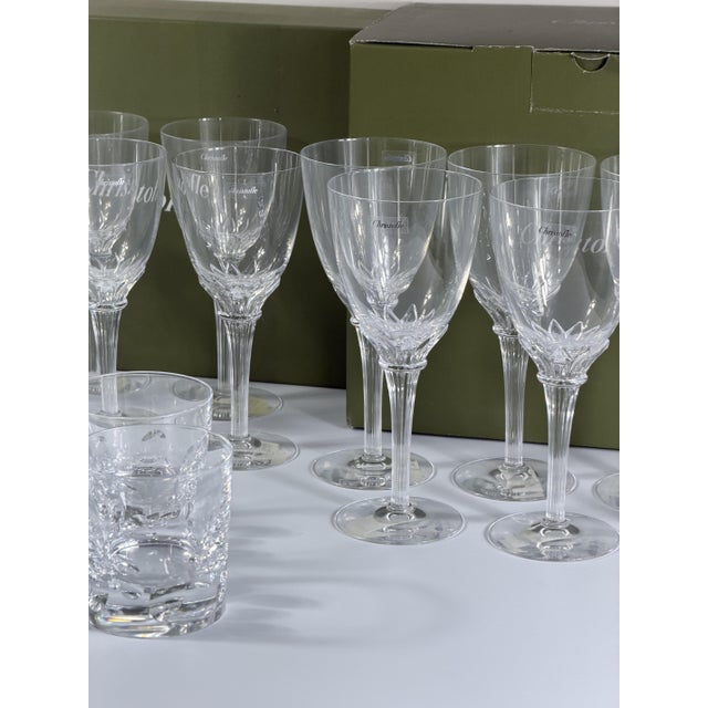 Crystal Glass Osiris and Cluny Service from Christofle, France, 2000s, Set of 24 For Sale - Image 11 of 17