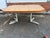 Late 20th Century Vintage Octagonal Formica Metal Base Kitchen Dining Table With Leaf For Sale - Image 4 of 11