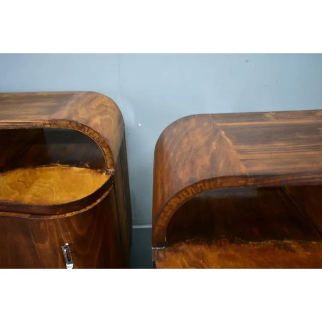 1930s Art Deco Bedside Tables, Czechoslovakia, 1939s, Set of 2 For Sale - Image 5 of 18
