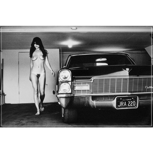 "Hollywood Cadillac, Los Angeles, CA 1976" 20 x 24 inch Vintage Silver Gelatin Print by Helmut Newton. A striking original...