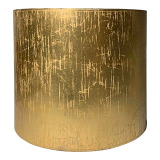 Vintage Designer Gold Leaf Lamp Shade For Sale