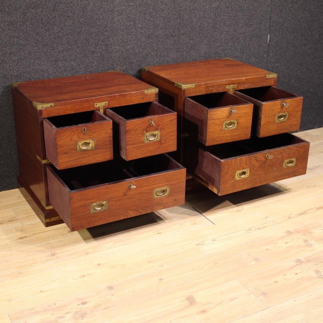 20th Century English Naval Bedside Tables, 1960s, Set of 2 For Sale - Image 3 of 13