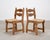 Guillerme et Chambron Set of Six French Brutalist Razor Blade Oak Rush Dining Chairs For Sale - Image 4 of 18