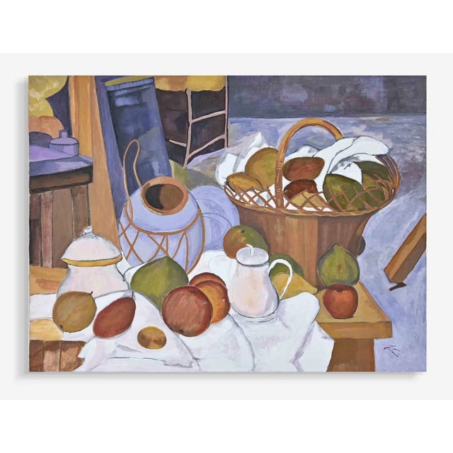 Gabriella Tomio, Homage to Cezanne, Acrylic on Canvas, 2000s For Sale - Image 4 of 4