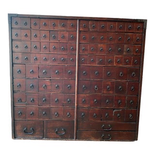 Mid 19th Century Chinese Antique Medicine Apothecary Cabinet With 100 Lacquered Drawers For Sale