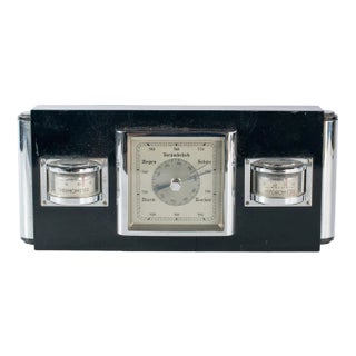 19th Century - Regen Veränderlich Schön Weather Station Barometer, Hygrometer, Celsius and Fahrenheit Thermometer For Sale