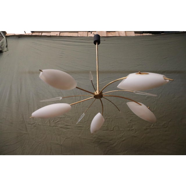 Chandelier in the style of Lunel, 1960s For Sale - Image 3 of 12
