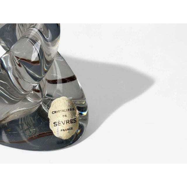 Pair of Sevres, French Modern, Glass, Brass, Small Table Lamps, France, 1960s For Sale - Image 9 of 10