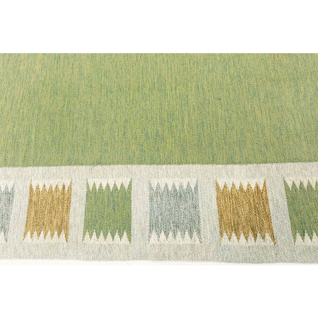 Doris Leslie Blau Vintage Swedish Flat Weave Rug by Bitte Ahlgren For Sale - Image 11 of 11