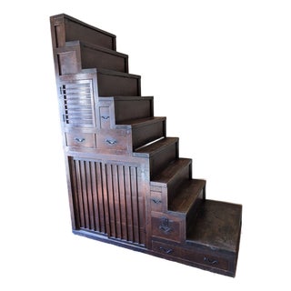 Late 19th Century Antique Japanese Kaidan Tansu Step Chest For Sale