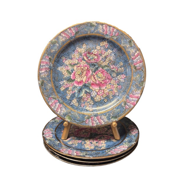 Blue Vintage Chinese Cloisonné Decorative Wall Plate – Sold Individually, C. 1980s For Sale - Image 8 of 8