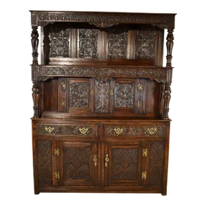 Early 18th Century English Tridarn Press Cupboard