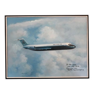 1980s Original Oil Painting by Aviation Artist Rudy Siron For Sale