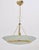 Brass and Etched Glass Bowl Pendant in the style of Fontana Arte, Italy, 1980s For Sale - Image 9 of 9