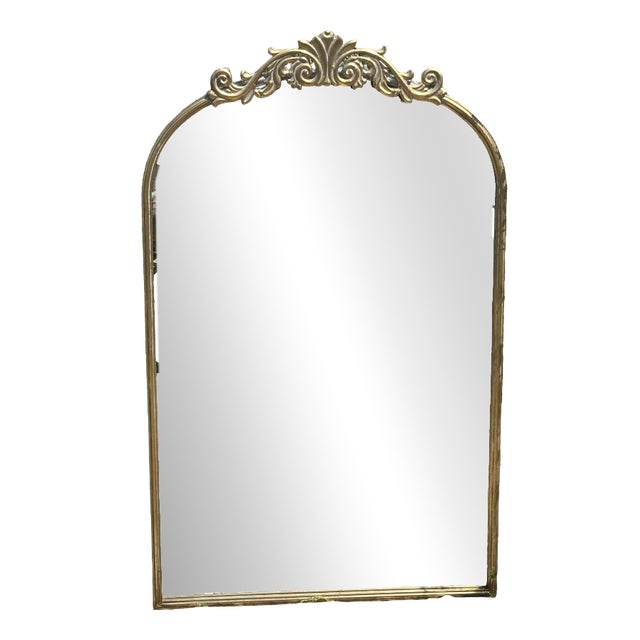 Mirror with Gilded Metal Pediment, 2000s For Sale