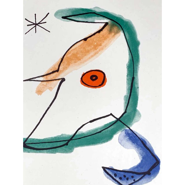 1950s Joan Miro Original Lithograph, Signed & Inscribed "Ricardo Gullon" For Sale - Image 4 of 6