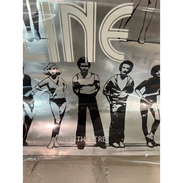 A Chorus Line Broadway Poster Shubert Theatre Foil First Edition For Sale - Image 4 of 11