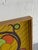 Abstract Yellow Canvas Painting Mid-Century Modern Vintage For Sale - Image 4 of 9