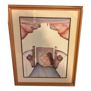 1980s Amado Maurilio PeñaJr. Southwestern Artwork - Framed