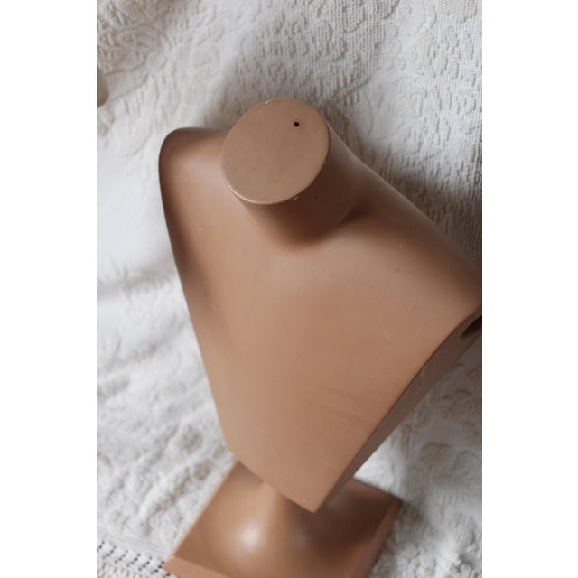 Midcentury or Art Deco Style Pink Male Mannequin Bust For Sale - Image 4 of 10