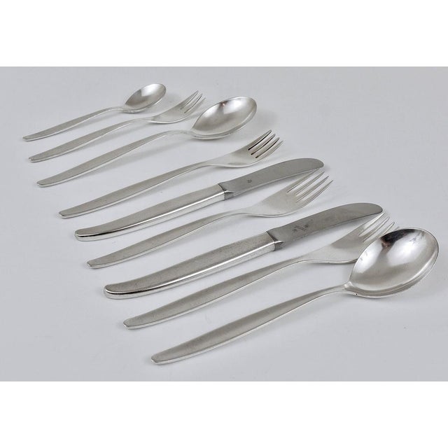 1950s Silver-Plated Stockholm Flatware by Kurt Mayer for WMF, Germany, 1960s, Set of 120 For Sale - Image 5 of 9