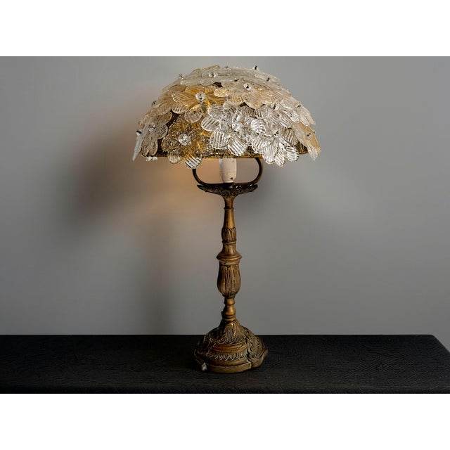 Barovier & Toso Murano Glass Table Lamp in the style of Barovier and Toso Style, 1960s For Sale - Image 4 of 12
