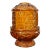 Vintage Indiana Glass “Stars and Bars” Amber Fairy Lamp Light For Sale