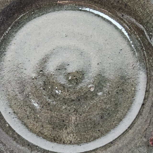 Brown Studio Art Pottery Iridescent Modern Bowl 9" For Sale - Image 8 of 8