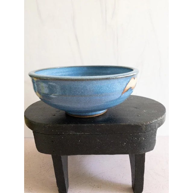 1970s Vintage Midcentury Pottery Bowl Ikebana For Sale - Image 11 of 13