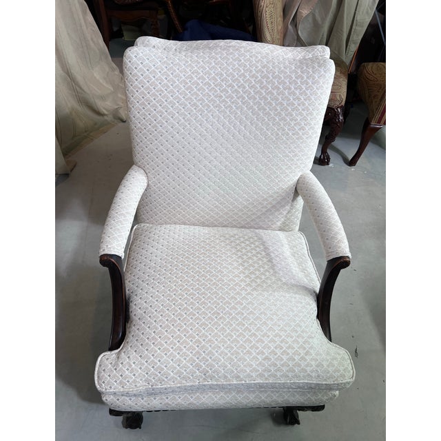 Pair of Vintage Queen Anne Style Club Chairs For Sale - Image 6 of 11