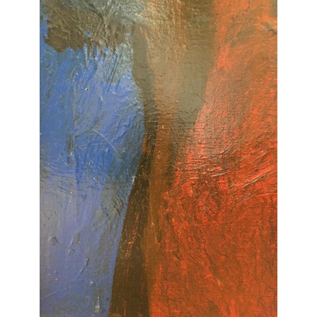 1960s Vintage Mid Century Abstract Oil Painting by Listed Artist Daniel Buckler For Sale - Image 5 of 10