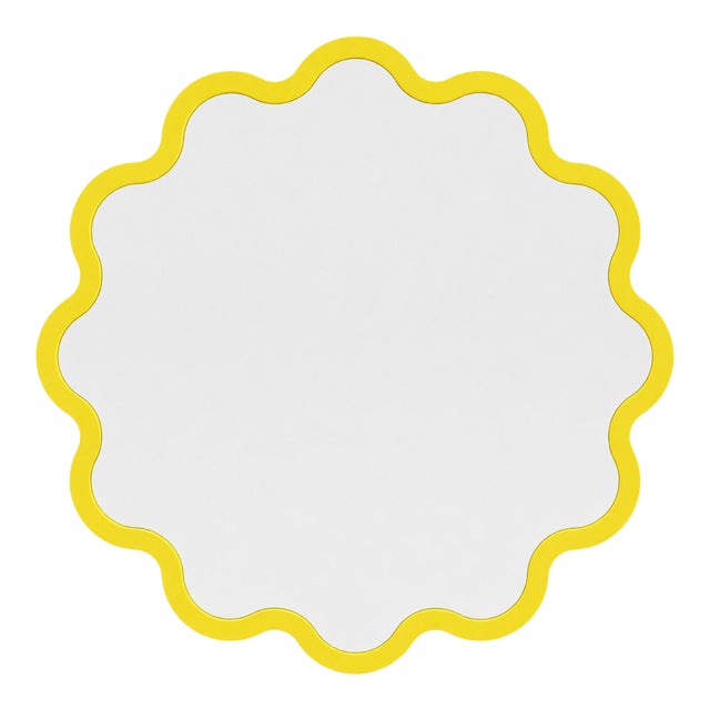 Luxury Decorative Circular Yellow Wall Mirror – Hvyli Round 100 For Sale