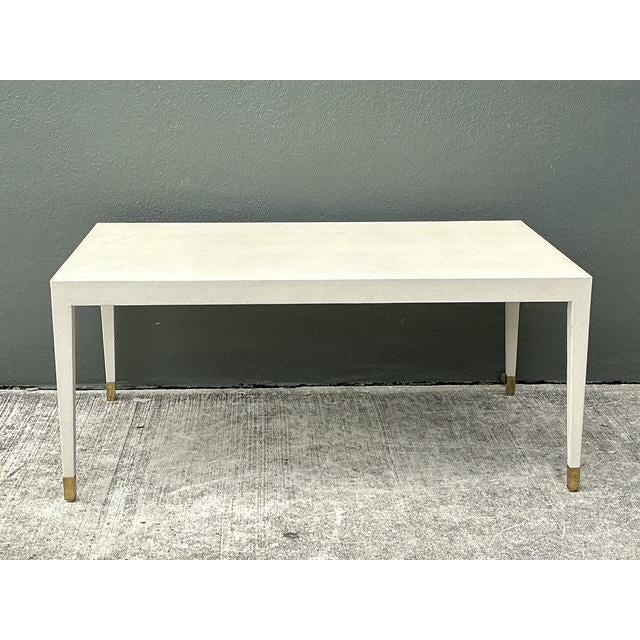 Contemporary Vintage Monarch for Century Faux Shagreen Coffee Table For Sale - Image 3 of 12