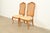 Thomasville Thomasville French Provincial Louis XV Carved Walnut and Cane Back Side Chairs or Dining Chairs, Pair For Sale - Image 4 of 14