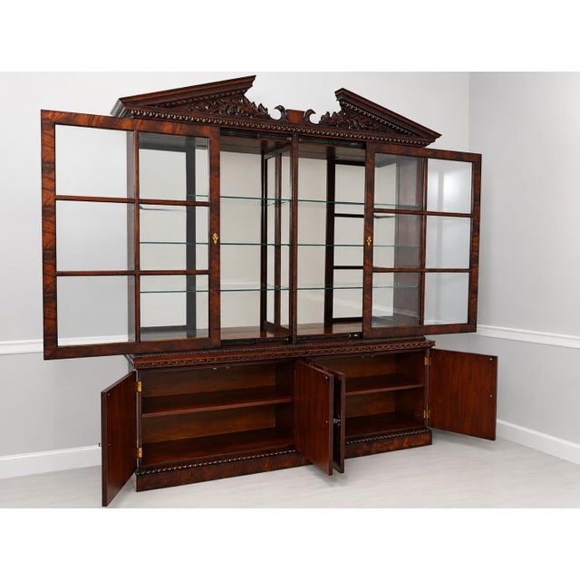 Traditional Henredon Large Sliding Glass Door Breakfront For Sale - Image 3 of 18