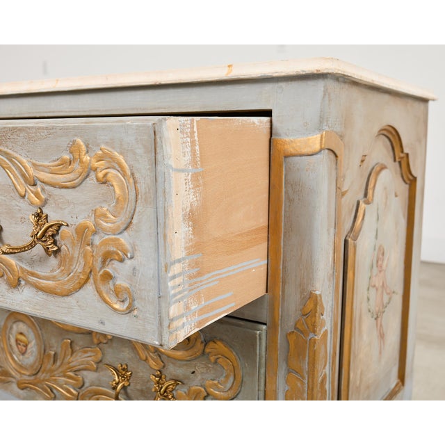 Baroque Style Venetian Lacquered Commode Chest of Drawers For Sale - Image 12 of 18