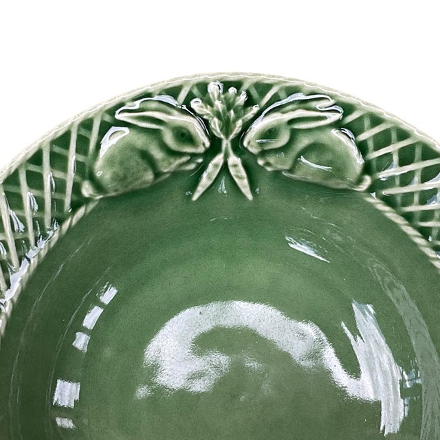 Bordallo Pinheiro Bunny Rabbit Bowls Portugal Late 20th Century Set of 4 For Sale - Image 6 of 8