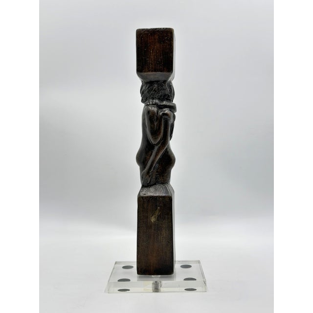“Momento Eterno,” an evocative figurative bronze sculpture by Mexican master sculptor Victor Salmones (1937–1989). The...