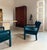 Pair Re-Upholstered Emerald Green Velvet Parsons Lounge Chairs Milo Baughman For Sale - Image 13 of 18