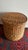 Brown 1980's Rattan Round Drum Table Bielecky Brothers Style Glass Too For Sale - Image 8 of 10