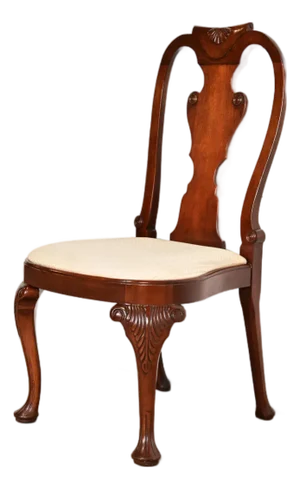 Baker Furniture Georgian Carved Mahogany Side Chair or Dining Chair